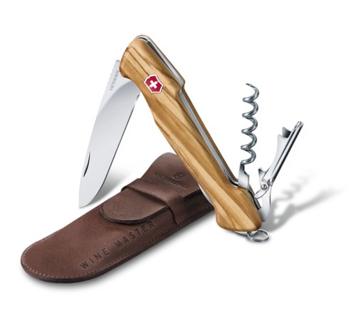 Нож перочинный VICTORINOX Wine Master, 130 мм, 6 функций, с фиксатором, рукоять из оливкового дерева