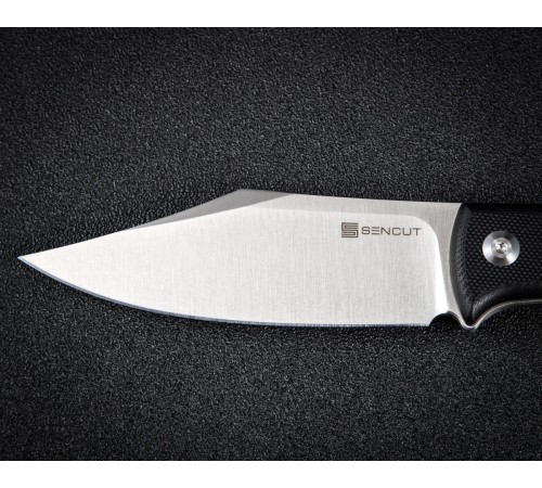 Нож SENCUT Fixed Blade Waxahachie 9Cr18MoV Steel Satin Handle G10 Black
