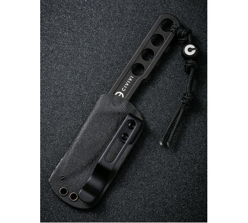 Нож CIVIVI Fixed Blade Circulus 10Cr15CoMoV Steel Black Stonewashed Handle Ostap Hel Design