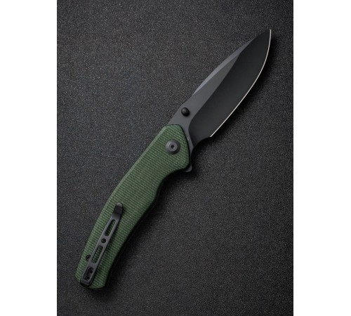 Складной нож SENCUT Slashkin D2 Steel Black Handle Green Canvas Micarta