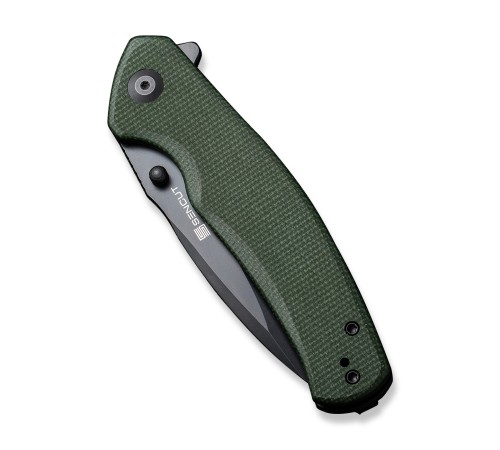 Складной нож SENCUT Slashkin D2 Steel Black Handle Green Canvas Micarta