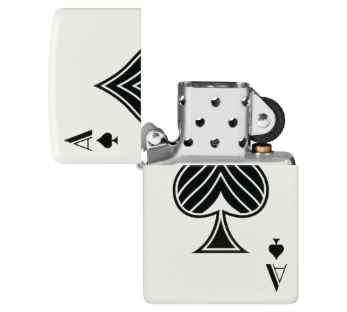 Зажигалка ZIPPO с покрытием White Matte, латунь/сталь, белая, матовая, 38x13x57 мм