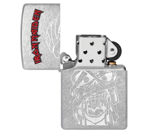 Зажигалка ZIPPO Iron Maiden с покрытием Street Chrome, латунь/сталь, серебристая, 38x13x57 мм