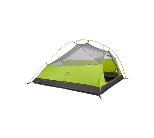 Палатка 3-местная Naturehike сверхлегкая + коврик Сloud up NH18T030-T, 20D , светло-зеленый, 6927595730591
