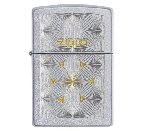 Зажигалка ZIPPO Classic с покрытием Satin Chrome™, латунь/сталь, серебристая, матовая, 36x12x56 мм