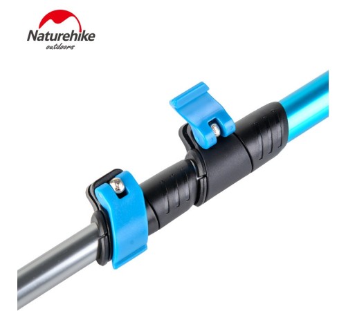 Палка Треккинговая Naturehike ST01 6061 AL NH17D001-Z  с 3 узлами мужские 62-135 черный, 6927595720400