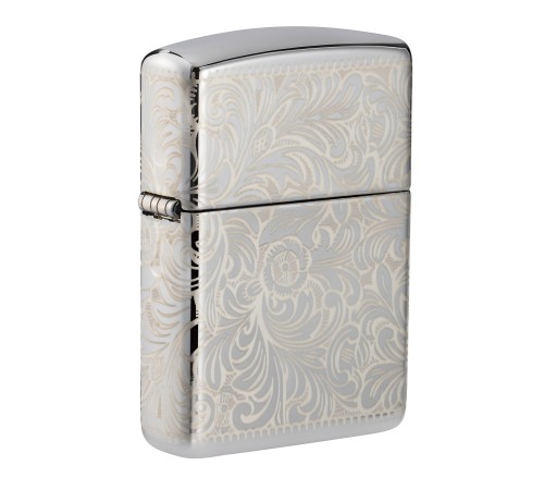 Зажигалка ZIPPO Armor™ с покрытием High Polish Chrome, латунь/сталь, чёрная, глянцевая, 36x12x56 мм