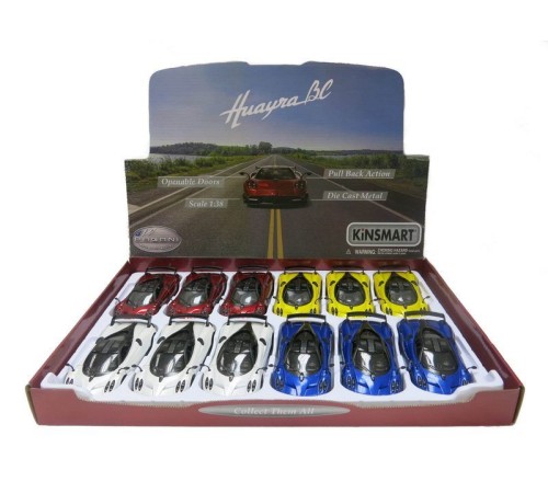 Машина Kinsmart 1:38 Pagani Huayra BC 2016 инерция (1/12шт.) б/к