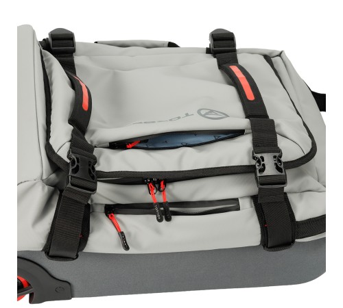 Сумка на колесах TORBER РИТМ, серый, полиэстер 900D с PU покрытием, 49 x 35,5 x 26 см, 35 л
