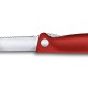 Нож для овощей VICTORINOX SwissClassic, складной, лезвие 11 см с волнистой заточкой, красный