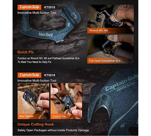 Брелок мультитул NexTool Captain Gulp KT5018