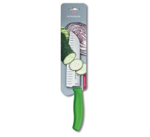 Нож сантоку VICTORINOX SwissClassic, рифлёное лезвие 17 см, зелёный, в картонном блистере