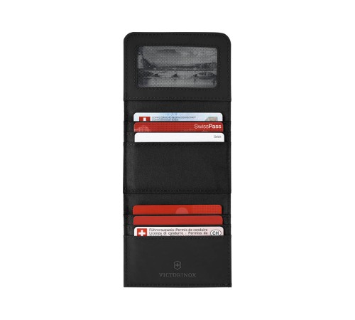 Бумажник VICTORINOX Travel Essentials Tri-Fold Wallet, чёрный, полиэстер, 9x2x10 см