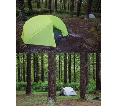 Палатка 2-местная Naturehike сверхлегкая Mongar NH17T007-M, 20D , светло-зеленый, 6927595708088