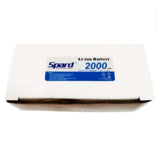 Аккумулятор Li-Ion Spard 2000mAh, 7,4V, 15C, T‐plug для Remo Hobby 1/16, Himoto 1/18