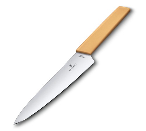 Нож разделочный VICTORINOX Swiss Modern, 19 см, нержавеющая сталь / синтетический материал, медовый