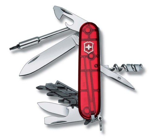 Нож перочинный VICTORINOX CyberTool 29, 91 мм, 27 функций, полупрозрачный красный