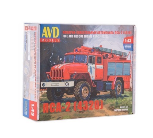Сборная модель AVD Пожарно-спасательный автомобиль ПСА-2 (4320), 1/43