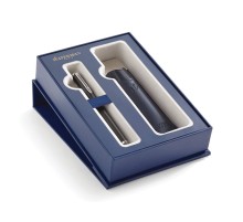 Подарочный набор Waterman: Перьевая ручка Waterman Hemisphere MBlk CT с чехлом из эко-кожи