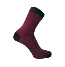 Водонепроницаемые носки DexShell Ultra Thin Crew L (43-46), бордовый/черный