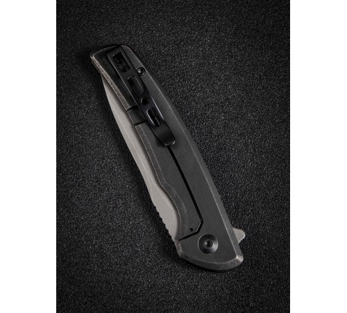 Складной нож SENCUT Tynan 10Cr15CoMoV Steel Gray Stonewashed Handle Stainless Black