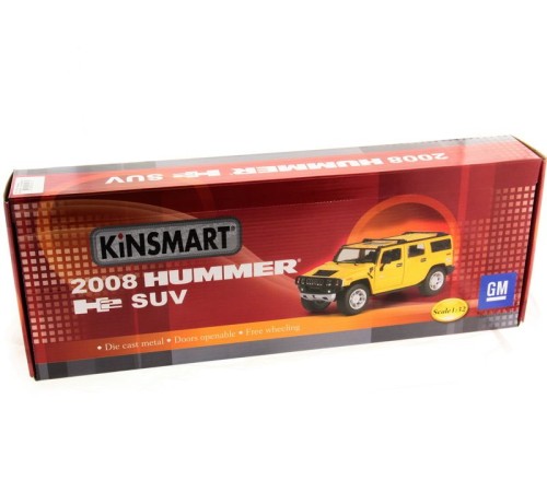 Машина Kinsmart 1:32 2008 Huммer H2 SUV (1/6шт.) б/к