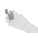 Зажигалка ZIPPO Slim® с покрытием Flat Grey, латунь/сталь, серая, матовая, 29x10x60 мм