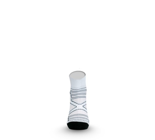 Носки Lasting RPC 098, microfiber+polypropylene, белый с черной подошвой и серой полоской, размер L, RPC098-L