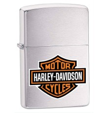 Зажигалка ZIPPO Harley-Davidson®, с покрытием Brushed Chrome, латунь/сталь, серебристая, 38x13x57 мм