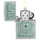 Зажигалка ZIPPO Luck Design с покрытием Brushed Chrome, латунь/сталь, серебристая, 38x13x57 мм
