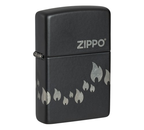 Зажигалка ZIPPO Classic с покрытием Black Matte, латунь/сталь, черная, матовая, 38x13x57 мм