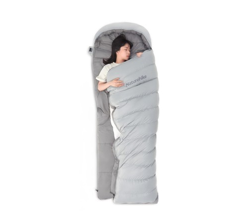 Ультралёгкий спальный мешок Naturehike RM40 Series Утиный пух Grey Size M, 6927595707159