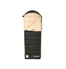 Ультралёгкий спальный мешок Naturehike CNK2350WS023 M320 хлопковый с капюшоном весна осень камуфляжный, молния справа
