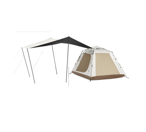 Палатка Naturehike Ango Picnic CNK2450WS021  трёхместная c навесом бежевая c черным