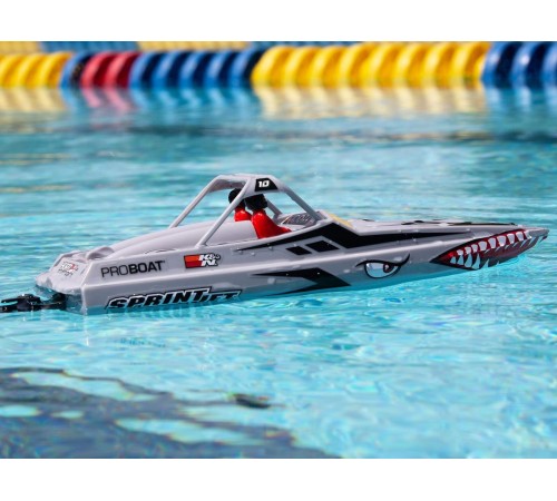 Радиоуправляемый катер ProBoat Sprintjet 9-inch Self-Right Jet Boat (серебряный) RTR