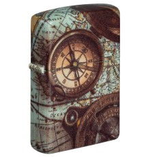 Зажигалка ZIPPO Compass Design с покрытием 540 Matte, латунь/сталь, разноцветная, 38x13x57 мм