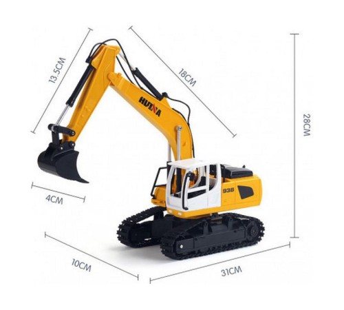 Радиоуправляемый экскаватор HUI NA TOYS 2.4G 6CH (дальность 8 м) 1/24 RTR