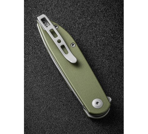 Складной нож SENCUT Bocll II D2 Steel Gray Stonewashed Handle G10 OD Green