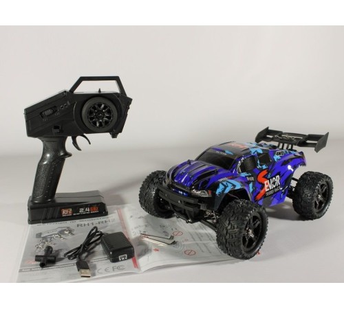 Радиоуправляемая трагги Remo Hobby S EVO-R Brushless V2.0 (синяя) 4WD 2.4G 1/16 RTR