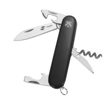 Нож перочинный Stinger, 90 мм, 10 функций, материал рукояти: АБС-пластик (чёрный), в блистере