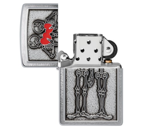 Зажигалка ZIPPO Couple Love с покрытием Brushed Chrome, латунь/сталь, серебристая, 36x13x57 мм