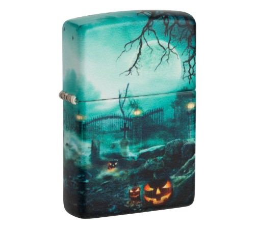 Зажигалка ZIPPO Graveyard с покрытием 540 Matte, латунь/сталь, разноцветная, 38x13x57 мм