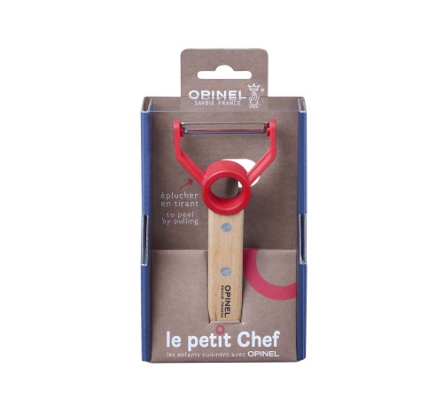 Нож для чистки овощей Opinel Peeler, деревянная рукоять, нержавеющая сталь, коробка, 001745