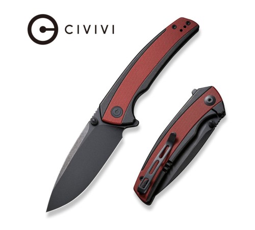 Складной нож CIVIVI Teraxe сталь Nitro-V, рукоять G10 черно-бордовая