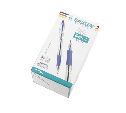 Шариковая ручка Hauser Grip-Well, пластик, цвет черный