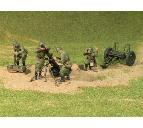 Сборная модель ZVEZDA Советский 120-мм миномёт с расчетом, 1/35
