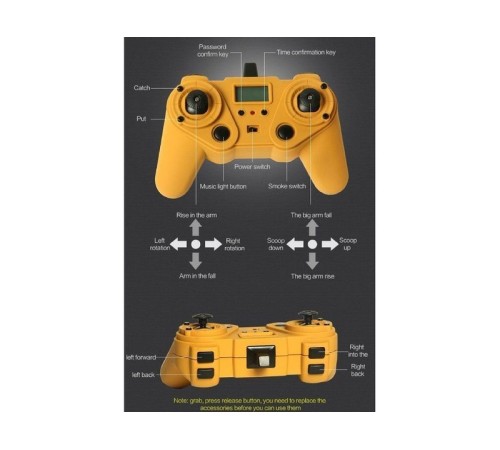 Радиоуправляемый экскаватор HUI NA TOYS 2.4G 23CH 1/14 RTR + Li-Po и З/У