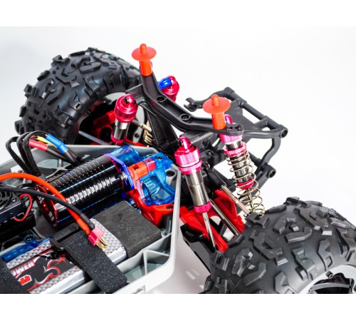 Радиоуправляемый монстр Remo Hobby Dinosaurs Master Brushless UPGRADE PLUS (красный) 4WD 2.4G 1/8 RTR