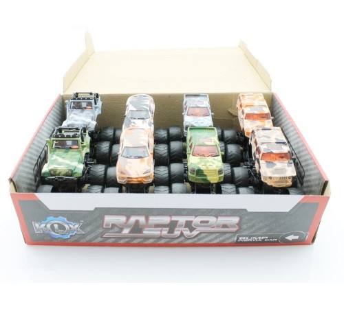 Машина инерционная KLX500-114 Raptor SUV Military 4WD (в асс., 8 шт./кор.)