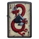 Зажигалка ZIPPO Dragon Ace с покрытием Black Matte, латунь/сталь, чёрная, матовая, 38x13x57 мм